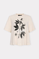 T-Shirt Evasê Estampa Passiflora