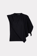 Blusa Com Manga Sobreposta De Malha