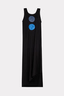 Vestido Desconstruído De Malha Com Estampa Manual De Círculos