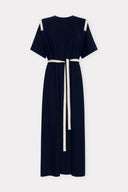 Vestido de Malha com Detalhe de Gorgurão