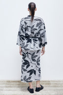 Vestido em Tricô Jacquard Botânico