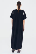 Vestido de Malha com Detalhe de Gorgurão