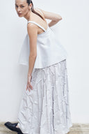 Blusa Alças Tricô Evasê