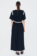Vestido de Malha com Detalhe de Gorgurão