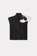 Camisa sem Mangas Tricoline Flor