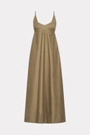 Vestido Evasê De Sarja