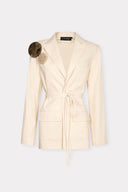Blazer de Sarja Broches Banqueta