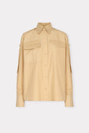 Camisa de Tricoline com Sarja