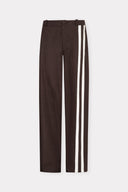 Calça de Algodão com Listras Bicolores