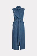 Vestido Jeans Bolso Origami