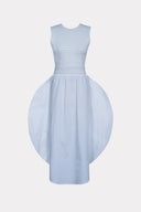 Vestido Círculo Em Algodão E Tricô