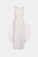 Vestido Círculo Em Algodão E Tricô