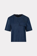 T-Shirt Jeans Com Tricô