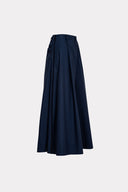 Calça Ampla Em Algodão Com Detalhe Em Tricô