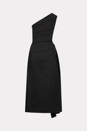 Vestido Drapeado Em Nylon