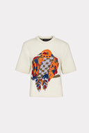 T-Shirt Tricô Jacquard Pássaro
