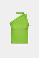 Blusa Um Ombro Só Enchimento Cilíndrico