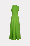 Vestido Decote Assimétrico Enchimento Cilíndrico