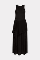 Vestido com Basque Removível Tricô Tela