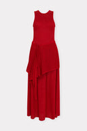 Vestido com Basque Removível Tricô Tela