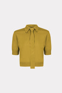 Blusa Polo De Tricô Gravata