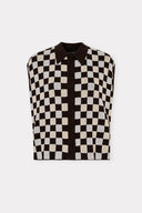 Camisa de Tricô Quadriculado Tela