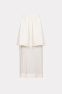 Saia Peplum Tricô Organza