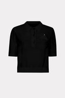 Blusa Polo Tricô Organza