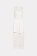 Vestido Peplum Tricô Organza