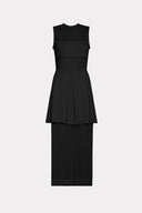 Vestido Peplum Tricô Organza