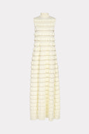 Vestido Evasê De Tricô Camadas