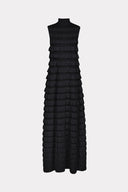 Vestido Evasê De Tricô Camadas