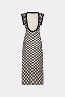 Vestido Midi Tricô Cordas Tridimensionais