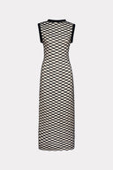 Vestido Midi Tricô Cordas Tridimensionais