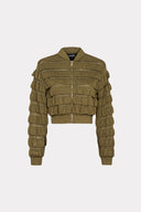 Jaqueta Bomber De Tricô Camadas