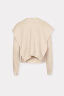 Pull em Tricô Liso com Sobreposição