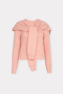 Pull em Tricô Liso com Sobreposição