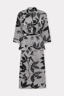 Vestido em Tricô Jacquard Botânico