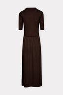 Vestido em Tricô Liso com Sobreposição