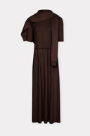 Vestido em Tricô Liso com Sobreposição
