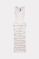 Vestido De Tricô Tiras Espiral E Tricô Neoprene