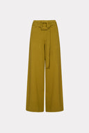 Calça Cropped De Tricô Liso