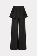 Calça de Tricô Telado com Basque