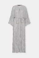 Vestido com Mangas Tricô Grão