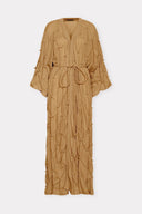 Vestido com Mangas Tricô Grão