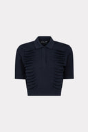 Blusa Polo De Tricô Babado Cone