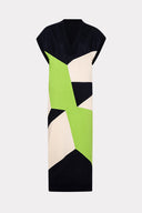 Vestido De Tricô Intársia Geométrica