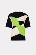 Blusa De Tricô Intársia Geométrica