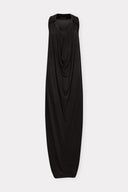 Vestido em Tricô Liso com Decote Degagê