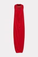 Vestido em Tricô Liso com Decote Degagê